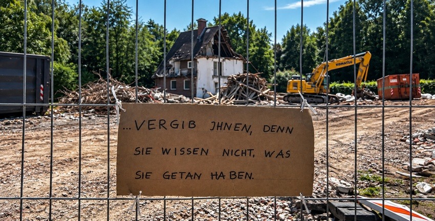 Grundstück der ehemaligen Friedenskirche Berne im Juli 2026.